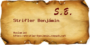 Strifler Benjámin névjegykártya